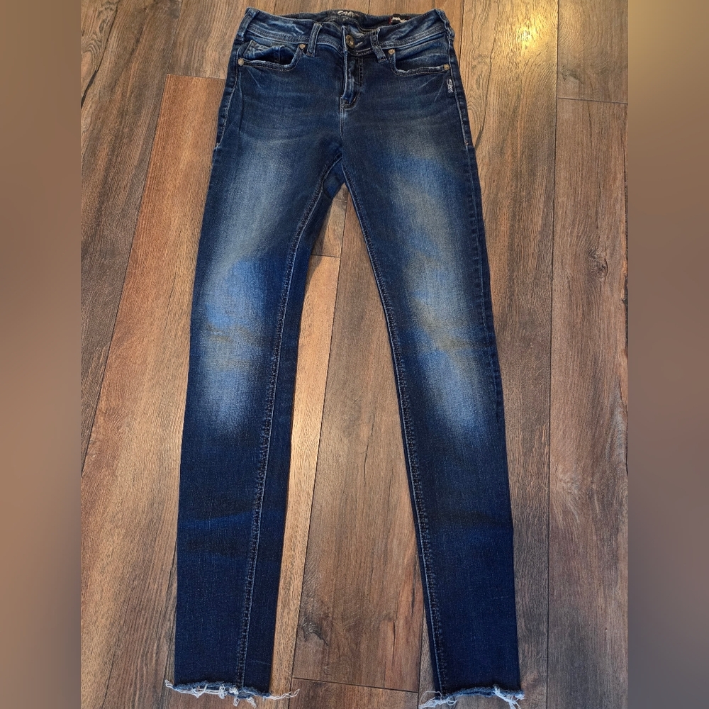 Silver Suki Denimotion ! W26 Skinny Frey Y2K